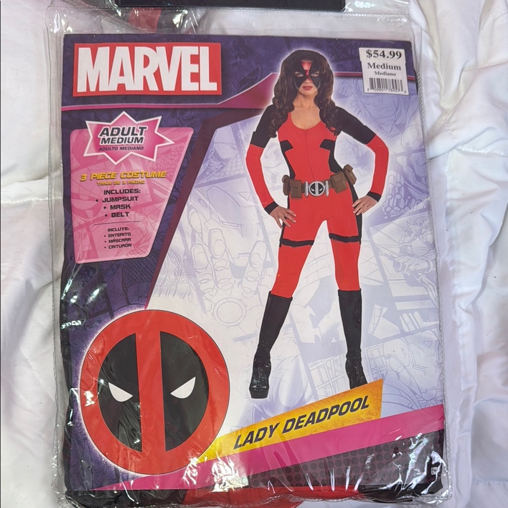 Lady Deadpool Costume - Red and Black